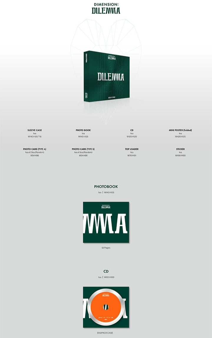 [PRE-ORDER] Enyphen - 1st Regular Album DIMENSION : DILEMMA [ESSENTIAL Ver.] (Sealed) - Macalde
