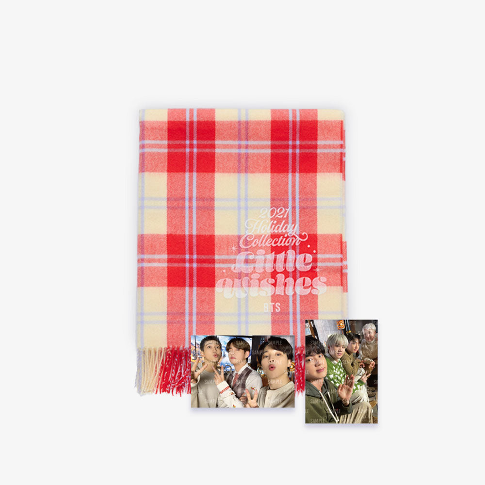 [ONHAND] BTS 2021 Holiday Collection Muffler Red with 1 Unit PC - Macalde