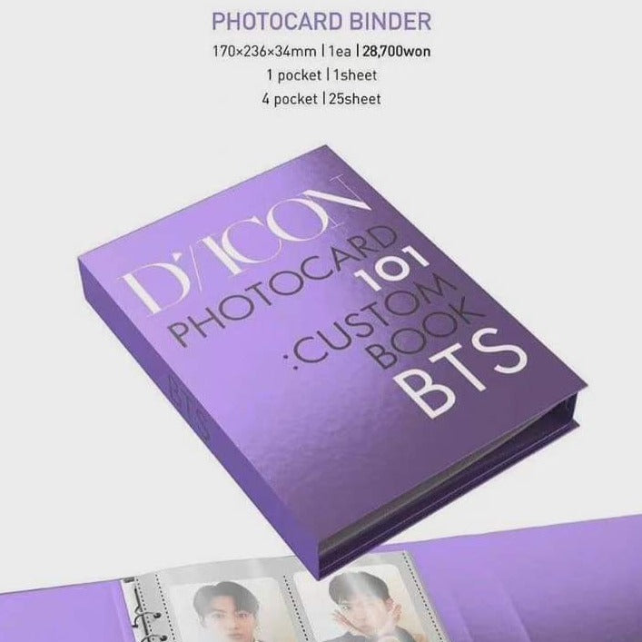 [ONHAND] D'icon Photocard 101: Custom Book BTS Tingi - Macalde