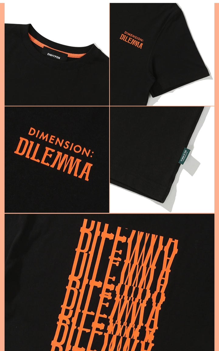 [ONHAND] Enhypen Dimension : Dilemma S/S T-Shirt Black Large - Macalde