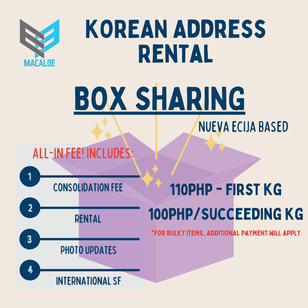 Korean Address Rental - Box Sharing - Macalde